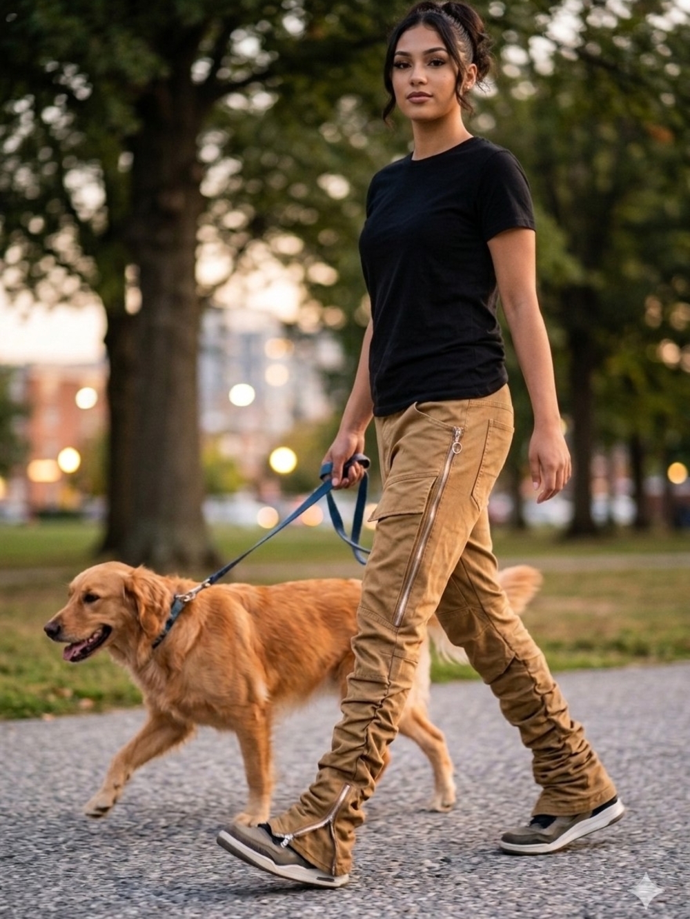 American Stitch Skinny Cargo Jeans in Tan